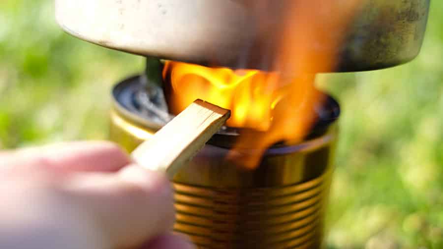 réchaud à bois à double paroi